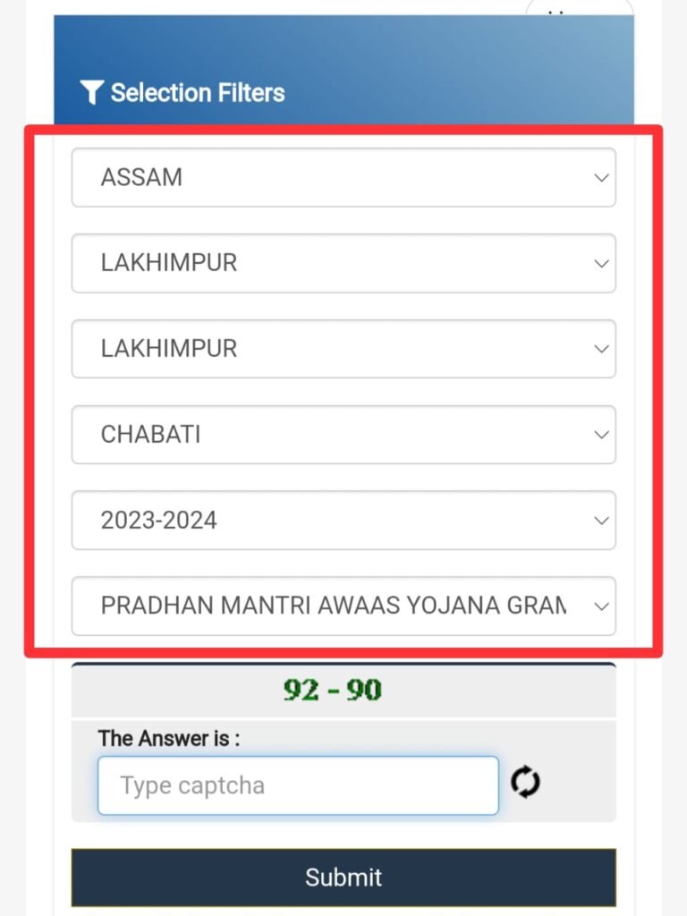 Step 6: PMAY Permanent Waiting List Download 